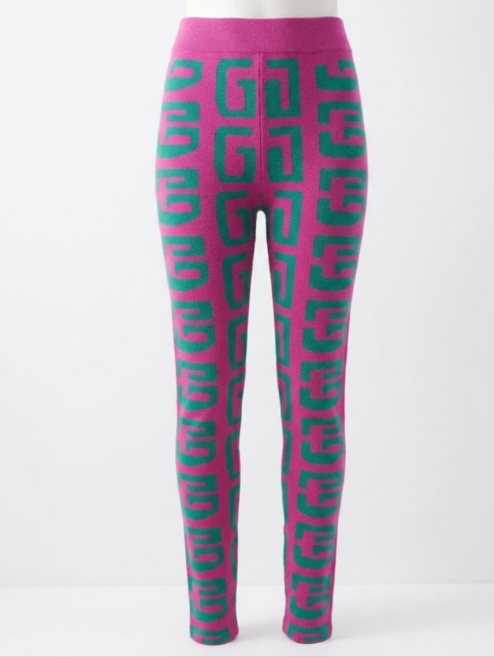AQ-Sport  Pink and Teal Patterned Leggings Sz S/M
